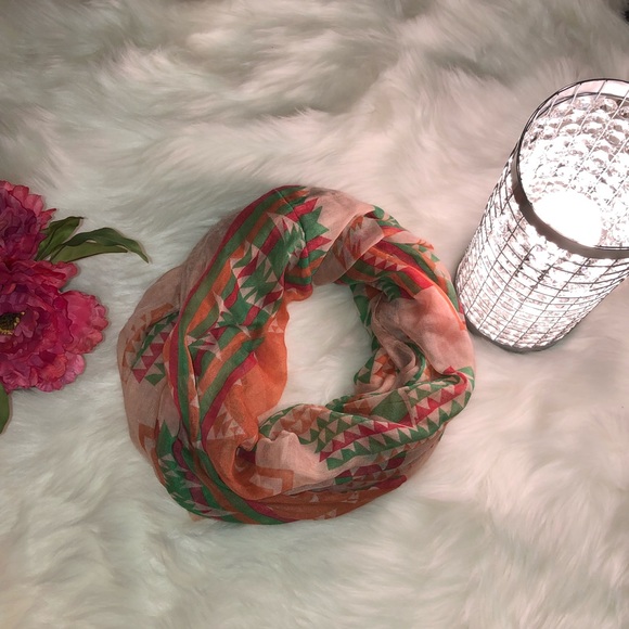 Neon Tribal Print Infinity Scarf - Picture 3 of 3